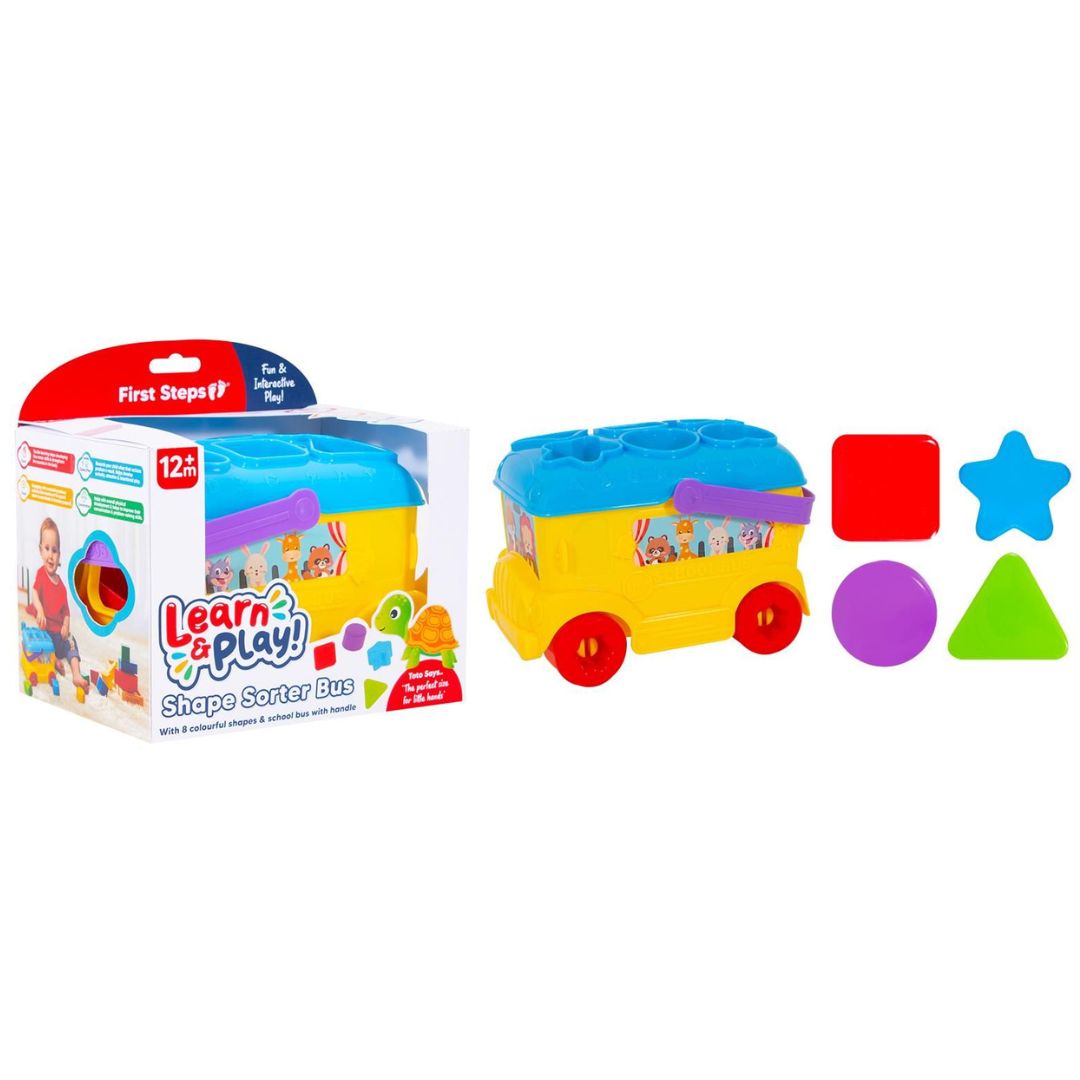 First Steps Shape Sorter School Bus